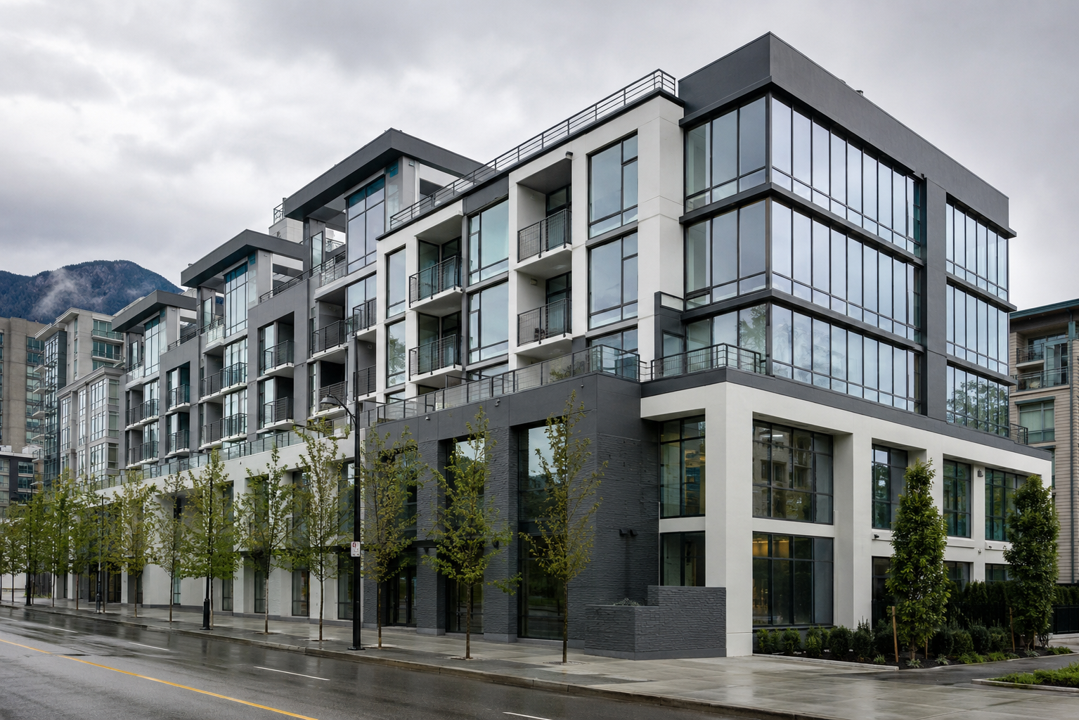 Commercial and strata building in Greater Vancouver, British Columbia