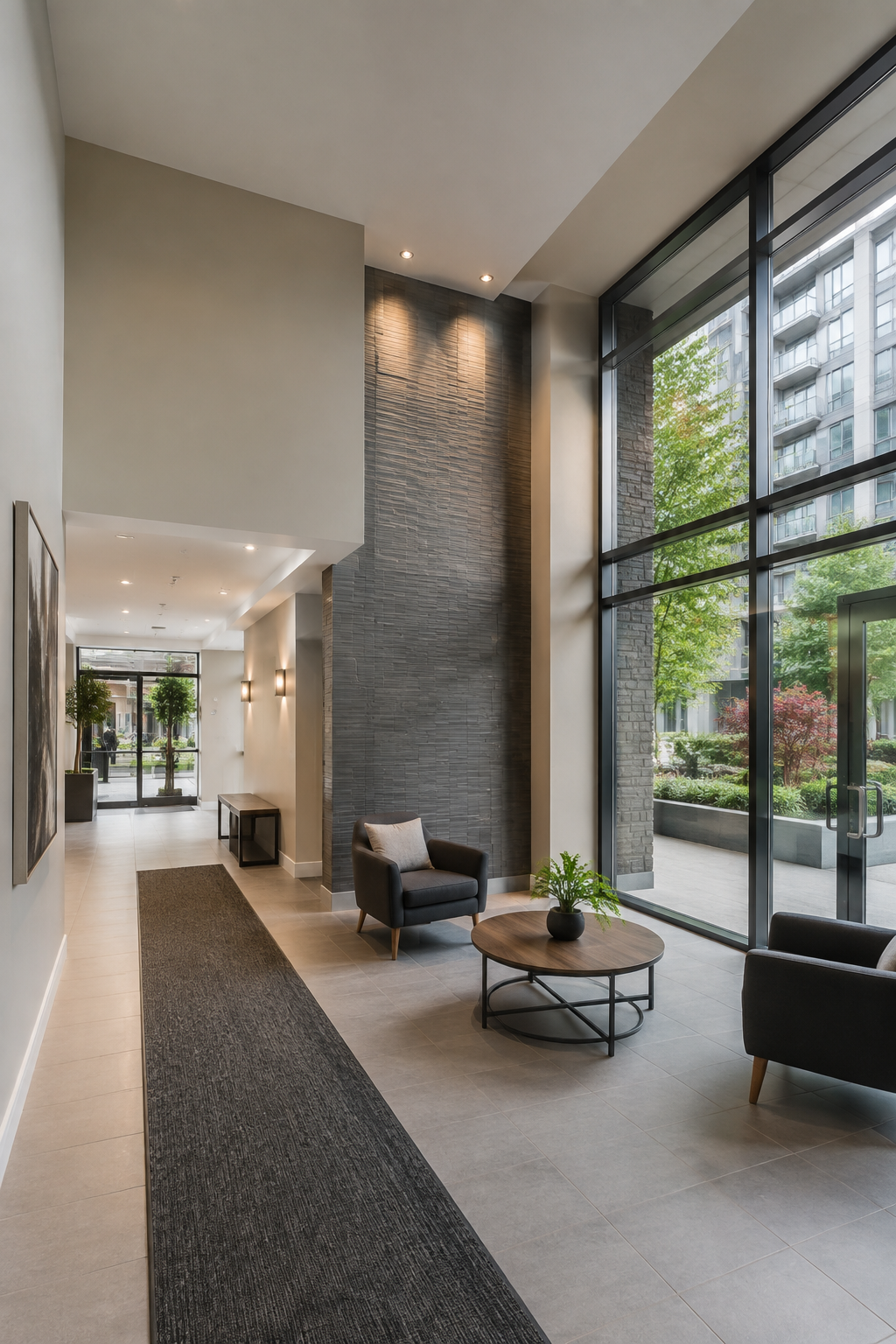 Improved strata lobby and common area in Greater Vancouver