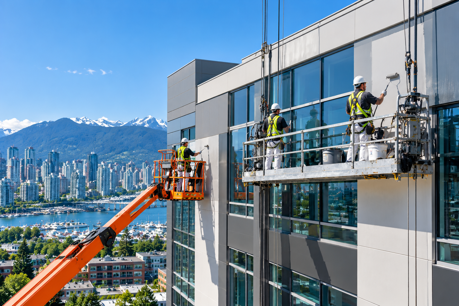 Orbit painters working on a commercial property